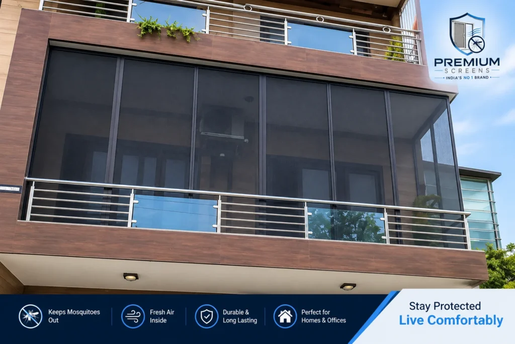 Mosquito Mesh for Balcony 7 Best Options for Delhi NCR Homes | Premium Screens